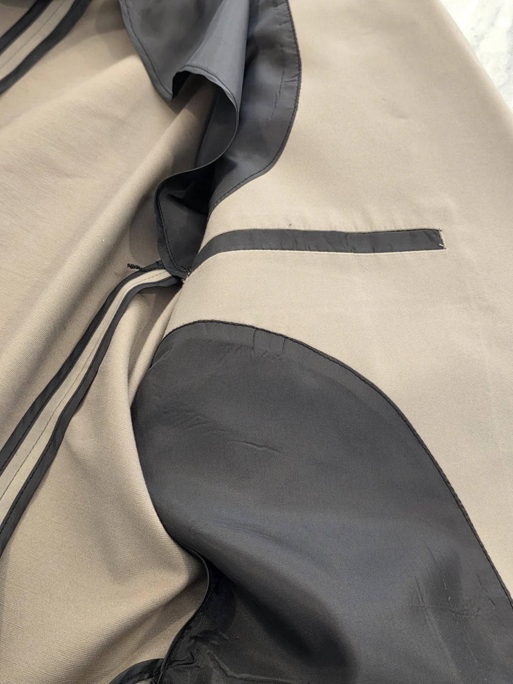 XL Men's Alfani Casual Blazer Khaki Tan Cotton Blend 2 Button Sport Coat 44-46